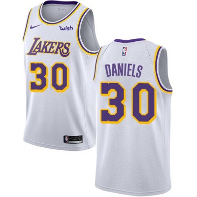 Nike Los Angeles Lakers #30 Troy Daniels White NBA Swingman Association Edition Jersey Men's